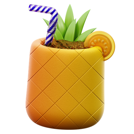 Bebida de abacaxi  3D Icon