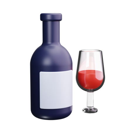 Bebida alcoholica  3D Icon