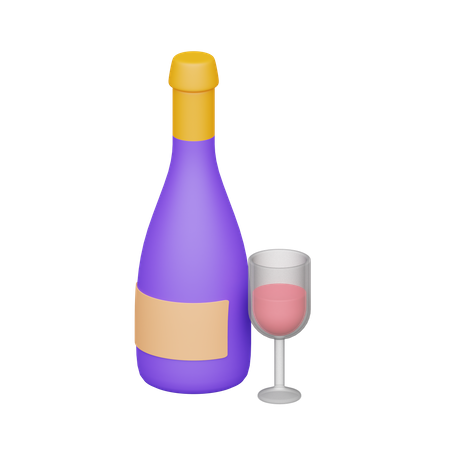 Bebida alcoholica  3D Icon