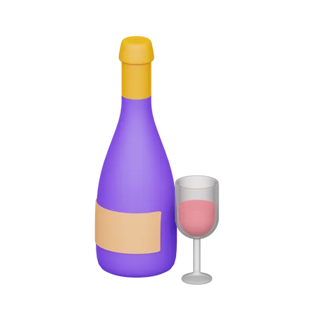 Bebida alcoólica  3D Icon