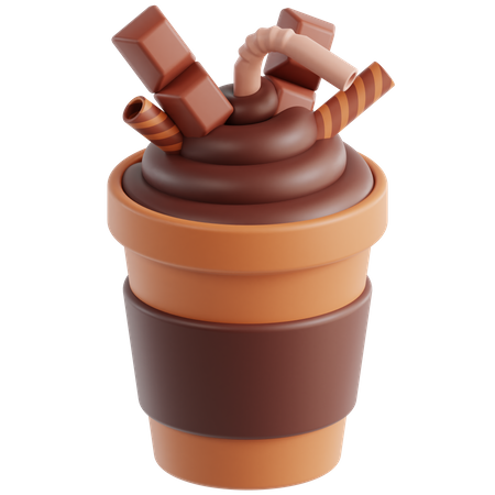 Bebida de chocolate  3D Icon