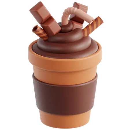 Bebida de chocolate  3D Icon