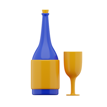 Bebida de celebração  3D Icon