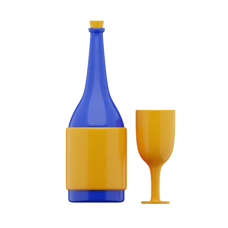 Bebida de celebração  3D Icon