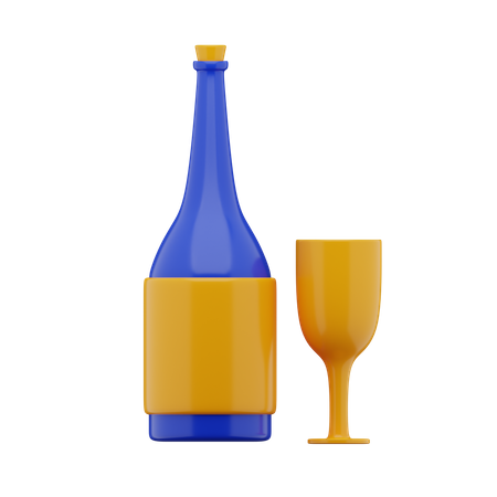 Bebida de celebración  3D Icon