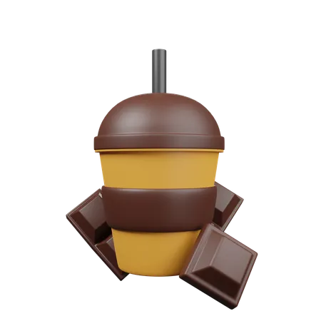 Bebida de chocolate  3D Icon