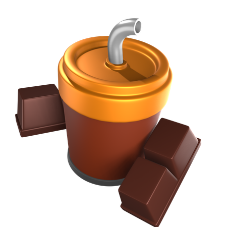 Bebida de chocolate  3D Icon