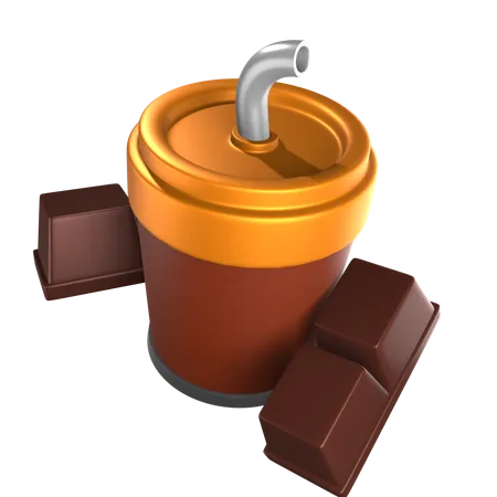 Bebida de chocolate  3D Icon