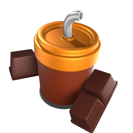 Bebida de chocolate  3D Icon