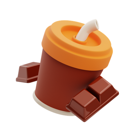 Bebida de chocolate  3D Illustration