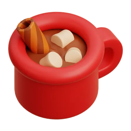 Bebida de chocolate caliente  3D Icon