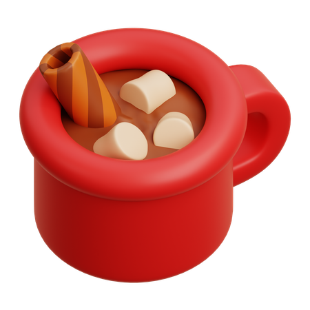 Bebida de chocolate quente  3D Icon