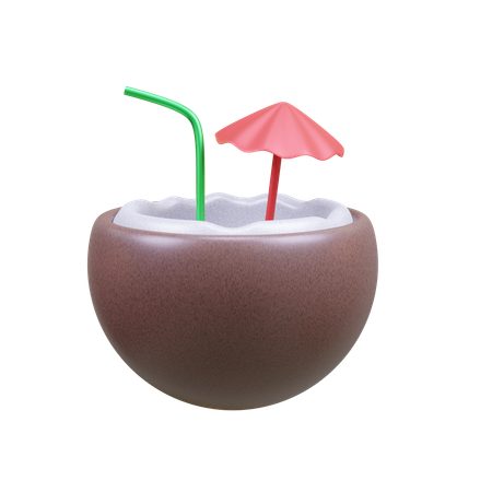 Bebida de coco  3D Icon