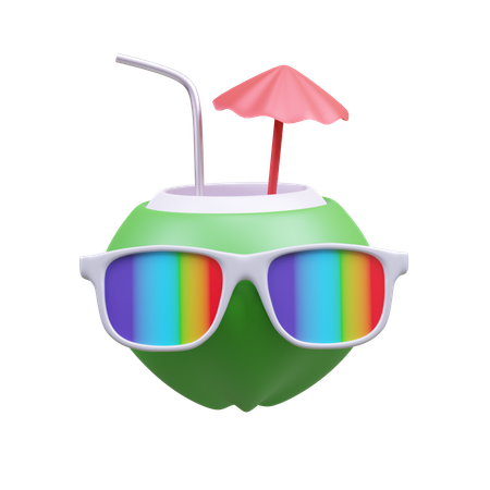 Bebida de coco  3D Icon