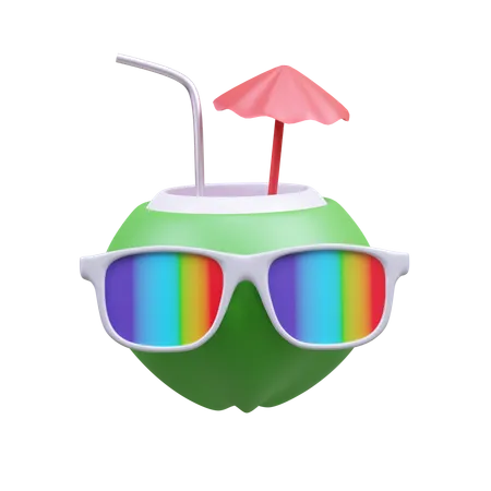 Bebida de coco  3D Icon