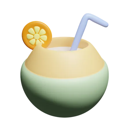 Bebida de coco  3D Icon