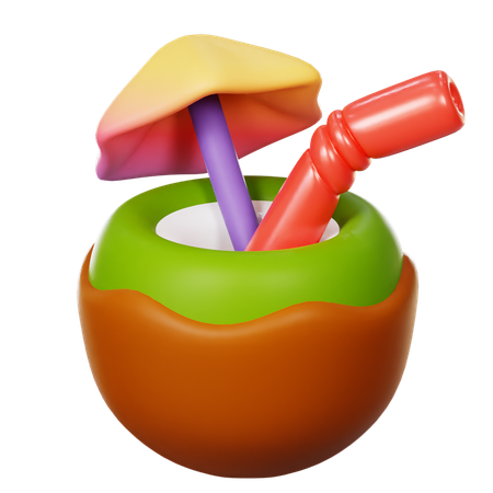 Bebida de coco  3D Icon