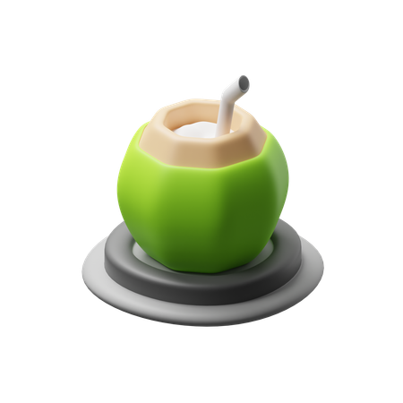 Bebida de coco  3D Icon