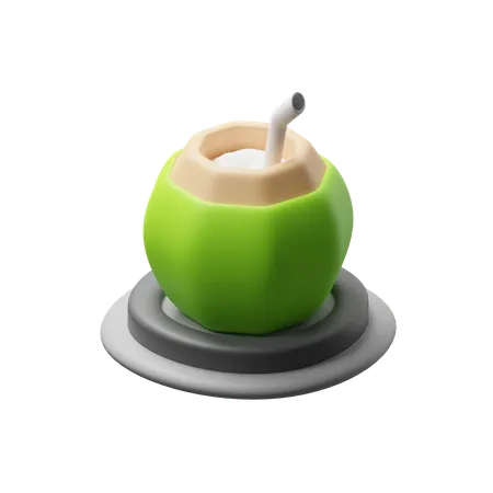 Bebida de coco  3D Icon