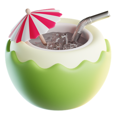 Bebida de coco  3D Icon