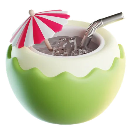 Bebida de coco  3D Icon