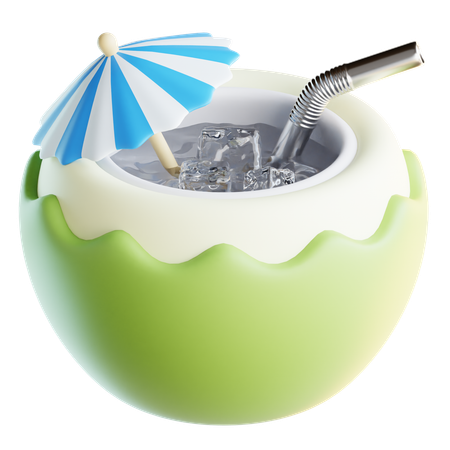 Bebida de coco  3D Icon