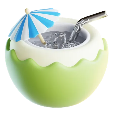 Bebida de coco  3D Icon