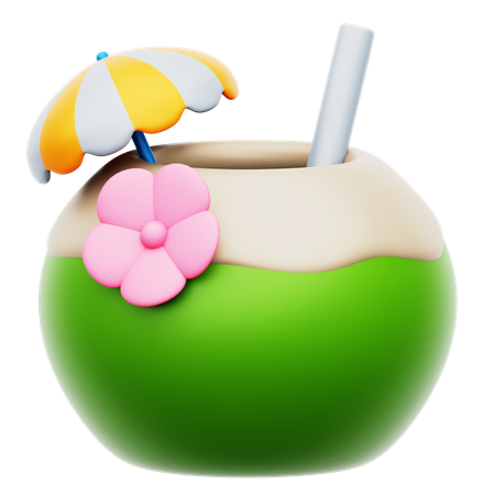 Bebida de coco  3D Icon