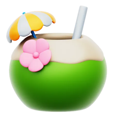 Bebida de coco  3D Icon