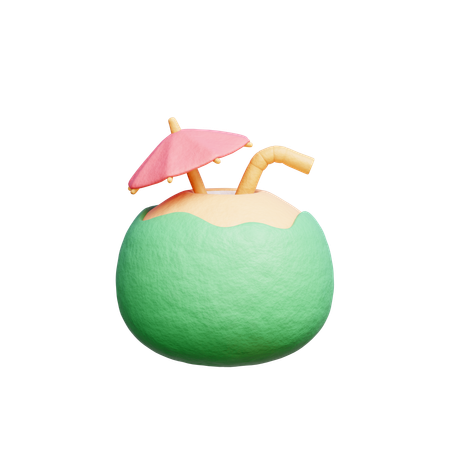 Bebida de coco  3D Icon