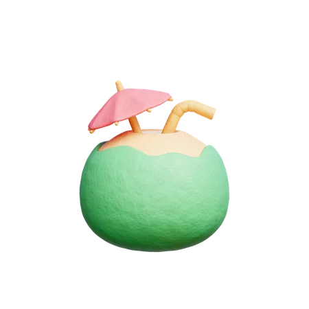 Bebida de coco  3D Icon