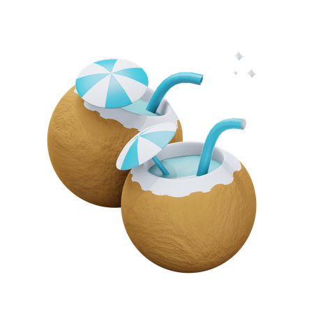 Bebida de coco  3D Icon