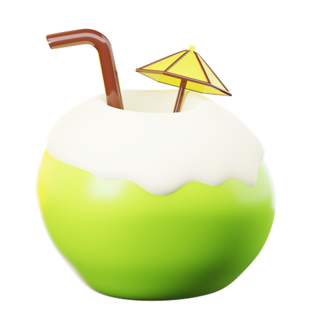 Bebida de coco  3D Icon