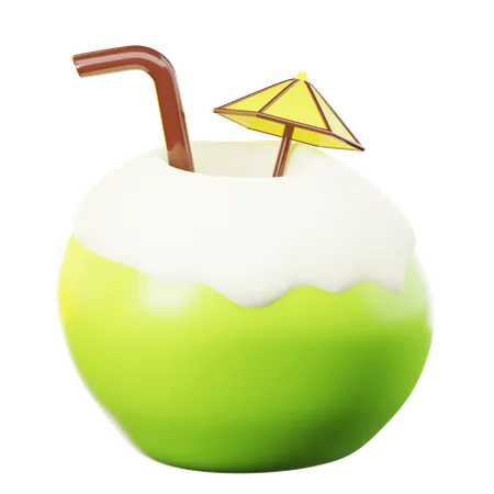 Bebida de coco  3D Icon