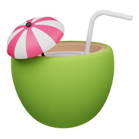 Bebida de coco  3D Icon