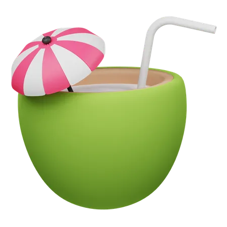 Bebida de coco  3D Icon