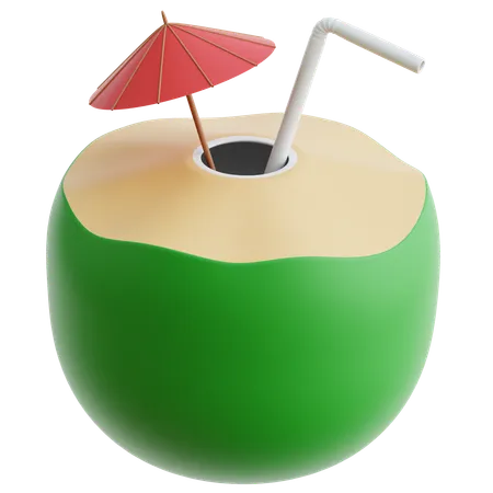 Bebida de coco  3D Icon