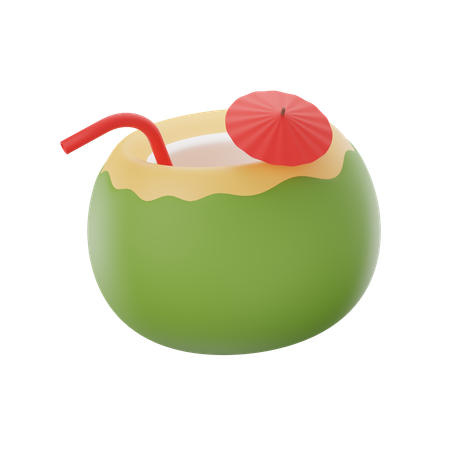 Bebida de coco  3D Icon