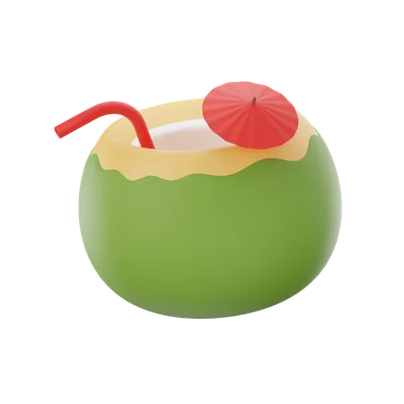 Bebida de coco  3D Icon