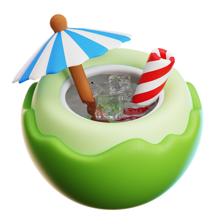 Bebida de coco  3D Icon