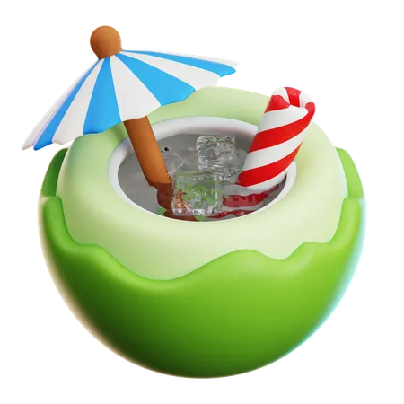 Bebida de coco  3D Icon