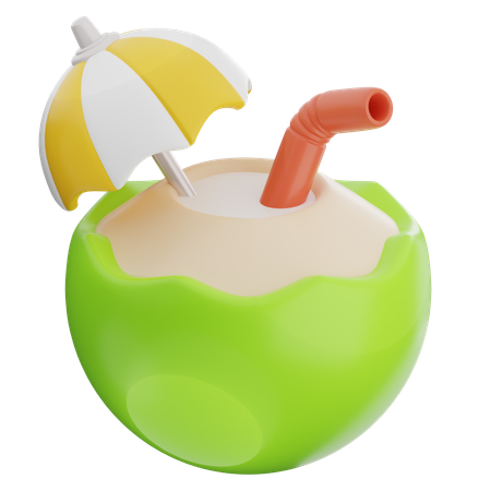 Bebida de coco  3D Icon