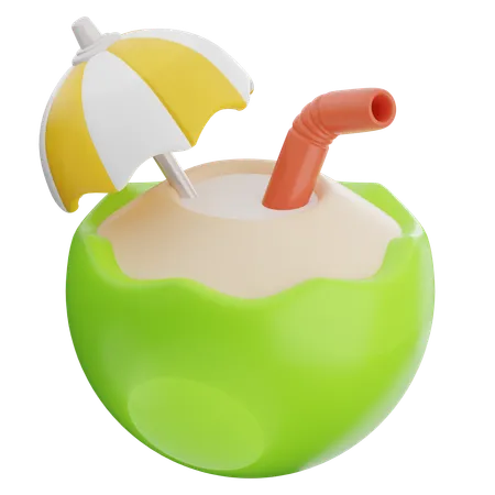 Bebida de coco  3D Icon