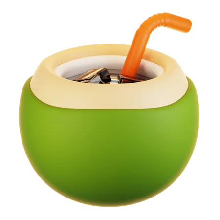 Bebida de coco  3D Icon