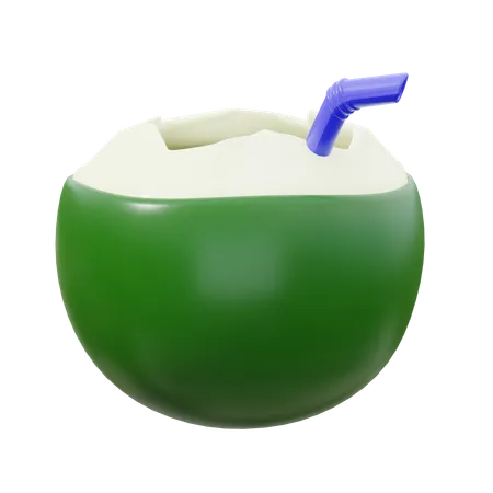 Bebida de coco  3D Icon