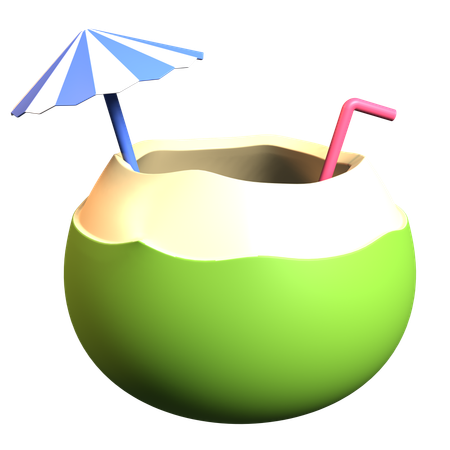 Bebida de coco  3D Icon