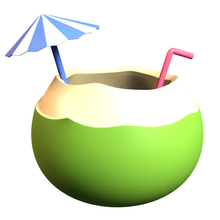 Bebida de coco  3D Icon