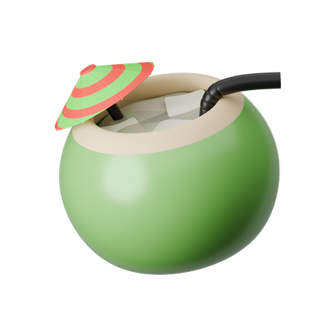 Bebida de coco  3D Icon