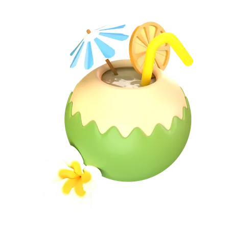 Bebida de coco  3D Icon