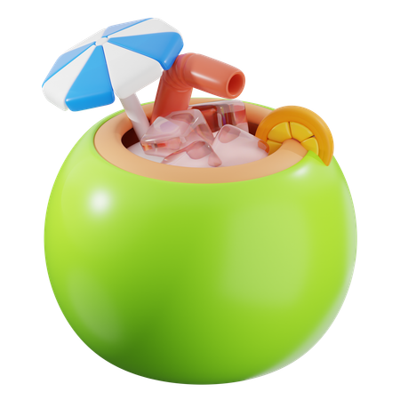 Bebida de coco  3D Icon